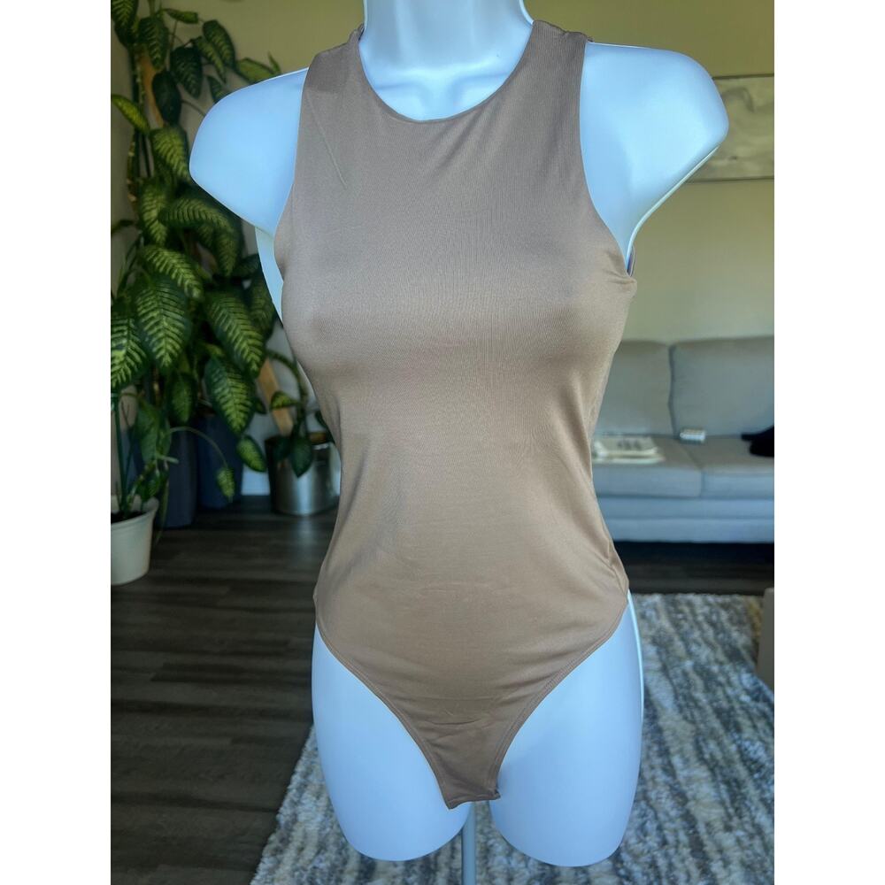 NWT H&M‎ Sleeveless XS Bodysuit Brown #469